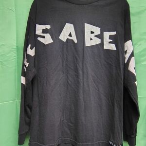 Life's A Beach Surf Wear Black Long Sleeve Graphic Tee with White Lettering
